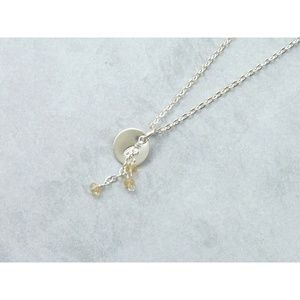 Hand stamp 925 Sterling Silver Necklace